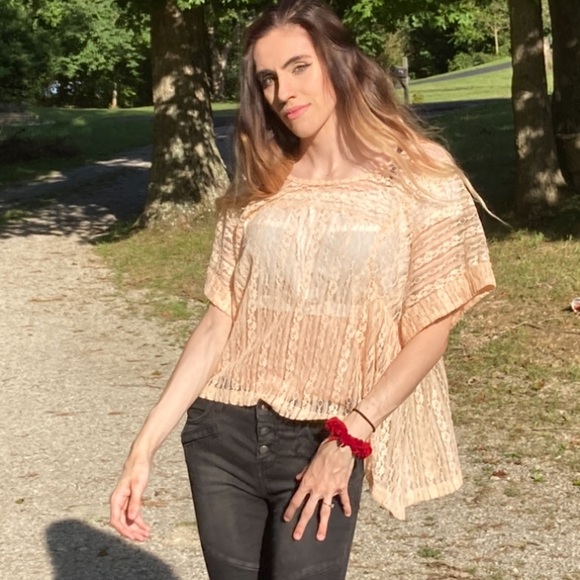 Free People Tops - Free People Cream Lace Top